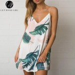 Lily Rosie Girl Off Shoulder Deep V Neck Boho Floral Print Mini Dress Women Summer Beach Sexy Backless Short Dresses Vestidos