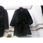 Linhaoshengyue 90cm long rabbit natural  fur coat with 62cm  sleeve length