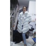 Linhaoshengyue The bat type natural fox fur coat