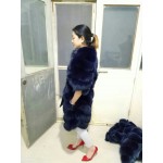 Linhaoshengyue The bat type natural fox fur coat