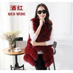 Lisa Colly New 2015 Winter Coat Women Faux Fur Vest High-Grade Cappa Faux Fur Coat Leisure Shitsuke Women Coat Size:S-XXXXL