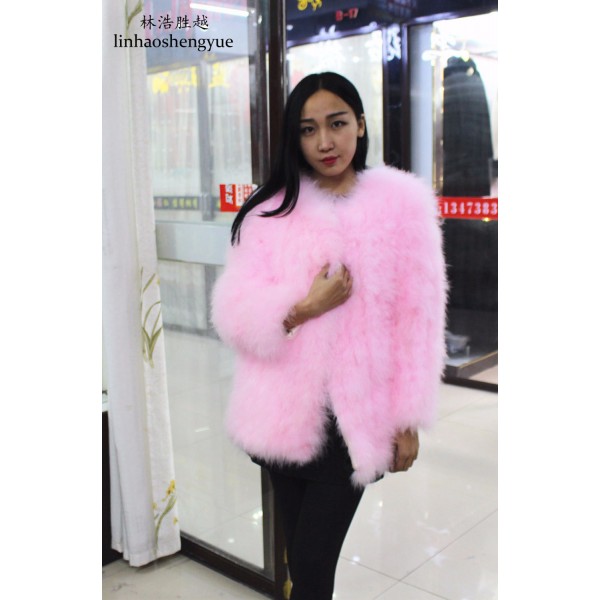 Long 75cm sleeve 60cm 2014 autumn and winter ostrich wool turkey wool fur coat long-sleeve women's rabbit fur fox fur