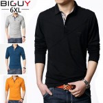 Long Sleeve Polo Shirts Men 2017 New Spring Casual Mens Polos Big Size Male Polo Clothing 4xl 5xl 6xl Black White 322