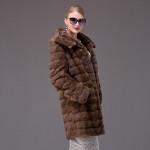 Long Thick Real Mink Fur Coats Women New Fashion Winter Warm genural Hooded Female Outwear natural Fur jacket vest For Girls