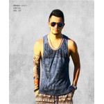 Loose Men Tank Top Casual Fitness Singlets Brand Mens T-Shirt Sleeveless Gasp Hip Hop Vest Elephant Print Cotton Big Size