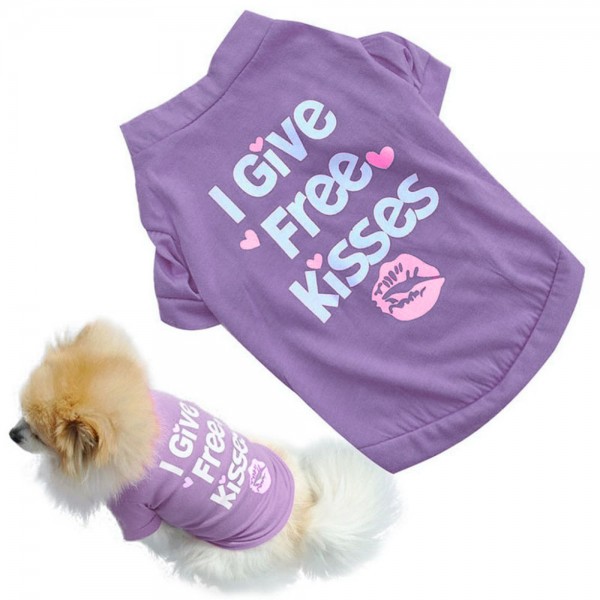 Love Home 2017 Pet Dog Clothes Cotton Letter Shirt Small Dog Coat Clothes for Pet Products Dog Clothes Summer Free Shipping