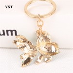 Lovely Goldfish Fish Cute Crystal Rhinestone Charm Pendant  Purse Car Key Ring Keychain Party Favorite Gift High-quality