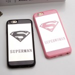 Luxury Superman Superwoman Mirror Surface TPU Case For iPhone 7 7 Plus 6s 6 Plus 5 5s SE Chrome Back Cover Cases Coque Fundas