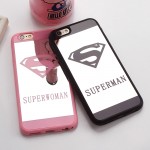 Luxury Superman Superwoman Mirror Surface TPU Case For iPhone 7 7 Plus 6s 6 Plus 5 5s SE Chrome Back Cover Cases Coque Fundas