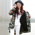 MAOMAOKONG 2016 Plus size Winter Coats Women Jackets Real Large Raccoon Fur Collar Thick Ladies Down & Parkas army green