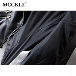 MCCKLE Women's Black Motorcycle Soft PU Leather Jacket Fashion Brand Design Classic Biker Jackets sexy Women Outwear Coat new