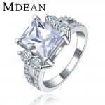 MDEAN White gold Color  vintage rings For Women AAA Zircon jewelry vintage ring wedding engagement women rings Size 6 7 8 MSR125