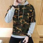 MIACAWOR New Camouflage Patchwork Men Hooded Hoodies Hip Hop Casual Men Pullover Skateboard Sweartshirt Plus Size 5XL MWY107