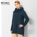 MIEGOFCE 2017 New Spring Windproof Coats Women Oblique Placket Women Parkas Stand Collar Hood Thin Cotton Padded Jacket for Mom