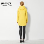 MIEGOFCE 2017 New Spring Windproof Coats Women Oblique Placket Women Parkas Stand Collar Hood Thin Cotton Padded Jacket for Mom