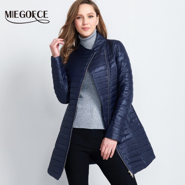 MIEGOFCE 2017 Spring Parka Coat For Women Thin Cotton-Padded Jacket Oblique Placket Women's Jacket Coat Womens Quilted Coat Hot