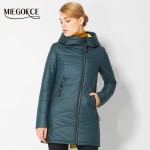 MIEGOFCE 2017 Spring Warm Womens Parkas Simple Design European Women Quilted Coat Jackets with Hood MD-long Cotton Padded Jacket