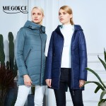 MIEGOFCE 2017 Spring Warm Womens Parkas Simple Design European Women Quilted Coat Jackets with Hood MD-long Cotton Padded Jacket