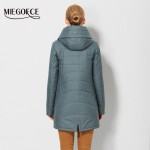 MIEGOFCE 2017 Spring Warm Womens Parkas Simple Design European Women Quilted Coat Jackets with Hood MD-long Cotton Padded Jacket