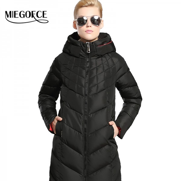 MIEGOFCE Winter Women Coat Jacket Woman Parka Long Warm High Quality Winter Brief Coat With Hood 2016 New Winter Collection