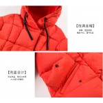 MISUN 2017 duck down coat women medium-long thickening long-sleeve with a hood wide-waisted zippers loose outerwear down jacket