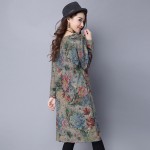 Makuluya 2016 better fabric women dresses new winter dress size folk style cotton printed long loose sleeve dress