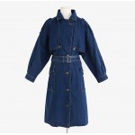 Makuluya Autumn Spring Fashion women denim coat female long-sleeves Windbreaker Casual Outwear  FY-80-96