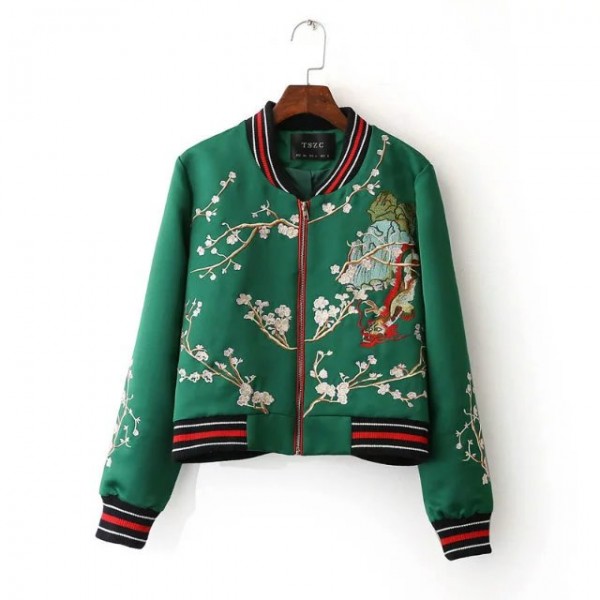 Makuluya Women Embroidery dragon plum Bomber Jacket  Ladies Jackets Fashion Bombers Pilot Outerwear Short Jacket coat  JK-80-97