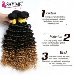 Malaysian Deep Wave Blonde Ombre Curly Malaysian Virgin Hair 4 Bundles Malaysian Deep Curly Virgin Hair Cheap Human Hair Weaves