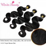 Malaysian Virgin Hair Body Wave With Lace Closure Wonder Beauty Human Hair Weave With Closure 3Bundles Malaysian Body Wave