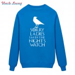 Male Night's Watch Tops Men Round Neck Long Sleeve Winter Style Game of Thrones Vintage Boy Fleece Hoodies Sweatshirt