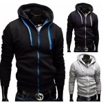 Man Hoodies And Sweatshirt Side Zipper Tracksuit Man Turtlenecks Casual Hoodies Social Hip Hop Tracksuits Coat Brand-Clothing