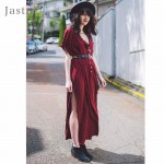 Marrakesh Dress O-Neck Button Placket In The Front Long Slit Up Each Side Maxi Dresses Loose Plus Size Beach Styles Vestidos