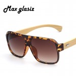 Max glasiz New 2016 Bamboo Frame Square Wooden Sunglasses Men Retro Vintage Eyewear Unisex Male Glasses Oculos De Sol Madeira