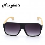 Max glasiz New 2016 Bamboo Frame Square Wooden Sunglasses Men Retro Vintage Eyewear Unisex Male Glasses Oculos De Sol Madeira