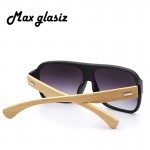 Max glasiz New 2016 Bamboo Frame Square Wooden Sunglasses Men Retro Vintage Eyewear Unisex Male Glasses Oculos De Sol Madeira