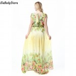 Maxi Dress 2018 5XL 6XL 7XL Vestidos Women Casual V Neck Floral Print Holiday Summer Elegant Woman Long Dresses Plus Size