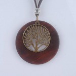 Maxi necklace Vintage necklaces pendants Women Jewelry Fashion choker necklace Alloy Life Tree Wooden Pendant Necklace Wood