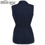 Meaeor Brand Women Vest Coat 2017 Autumn Spring Sleeveless  Vest Jacket Casual outwear coats Top Black,Army Green,Navy blue