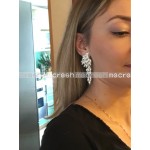 Mecresh 5 Colors Crystal Long Earrings for Women Eagle Black/Silver Color Bridal Drop Earrings Fashion Wedding Jewelry EH209