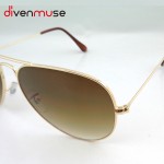 Men Women Brand Sunglasses Holdout UV Ray Sunglasses Gold Frame Brown Gradient Sun Glasses Lunettes De Soleil Homme 58mm