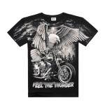 [Men bone] shirt men death skeleton figures rock t-shirts with Dragon/Wolf/skull/angel short sleeves cotton free shipping