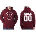 Men's Hoodies Beacon Hills Lacrosse 00 Hale 9 Dunbar LaHey Stilinski Maroon College Jersey Pullover accept Back Print Hoodie