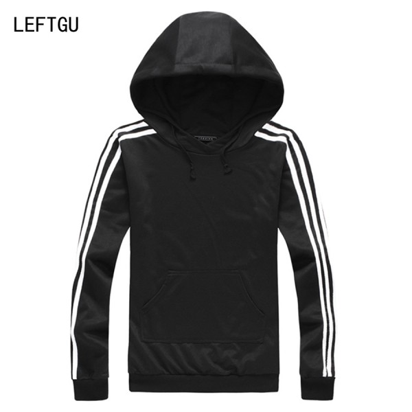 Men's Hoodies Spring Casual men Sweatshirts black blue red green 4 colors Hooded striped clothing