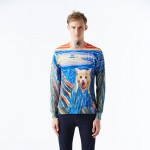 Men/Women New Styles 2016 Autumn Winters Europe Simple 3D Printing Painting Van Gogh O Neck Long Sleeves Sudaderas Top