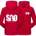 Mens Anime Fashion Winter Autumn Sword Art Online Hoody Black Gray Red White Color Sword Art Online Pullover Hoodies