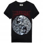 Men`s Black T-shirts 2017 Casual Tee Shirt Men M-XXXL Metallica Metal Rock Band T-shirts Men In 5 Styles A007