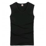 Mens Brand broad shoulders Summer Vest  Cotton O-Neck and V neck Slim fit fitness Bodybuilding tank tops Sleeveless Undershirts