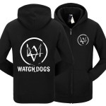 Mens Fashion Winter Autumn Watch Dogs Hoody Black White Gray Color Watch Dogs Pullover Hoodies For Adult