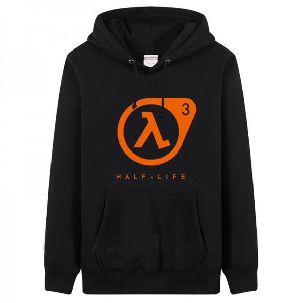 Mens Hoodies & Sweatshirts Tracksuit Letters Printed HALF LIFE game player regular sweatshirt Black Big Size Thick Fleece Jacket